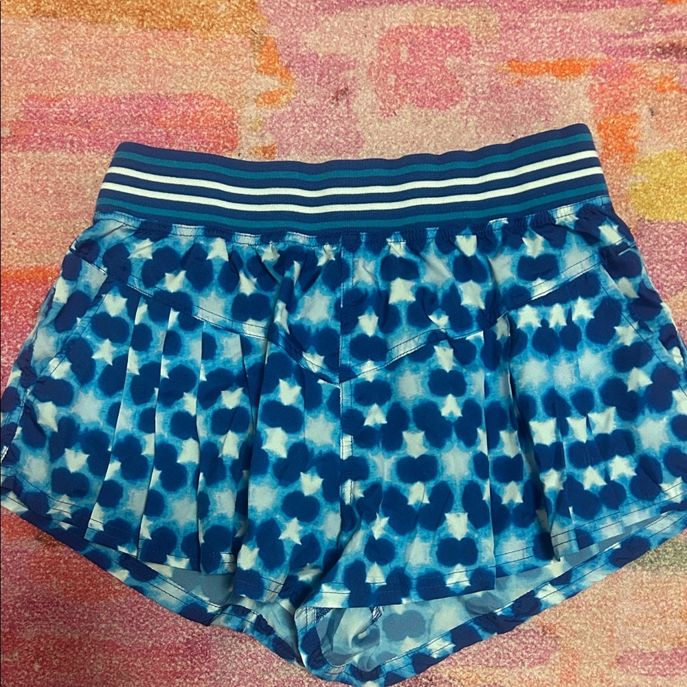 FP Movement by Free People Blue Tie-Dye Athletic Shorts